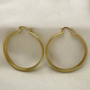 Oro Laminado Medium Hoop, Gold Filled Style Polished, Golden Finish
