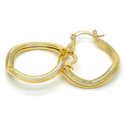Oro Laminado Small Hoop, Gold Filled Style Polished, Golden Finish