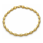 Oro Laminado Fancy Anklet, Gold Filled Style Polished, Golden Finish