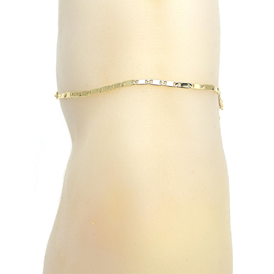 Oro Laminado Basic Anklet, Gold Filled Style Polished, Golden Finish