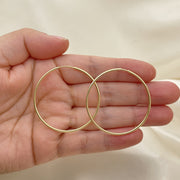Oro Laminado Small Hoop, Gold Filled Style Polished, Golden Finish