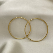 Oro Laminado Small Hoop, Gold Filled Style Polished, Golden Finish