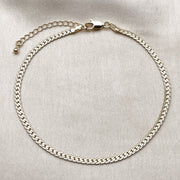 Oro Laminado Basic Anklet, Gold Filled Style Polished, Golden Finish