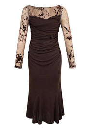 High Quality Bodycon Round Neck Elegant Mermaid Long Dress