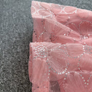Spring Autumn French High-end Women's Dress New Lace Embroidery Glitter Lantern Sleeve Single Breasted Party Birthday Dress