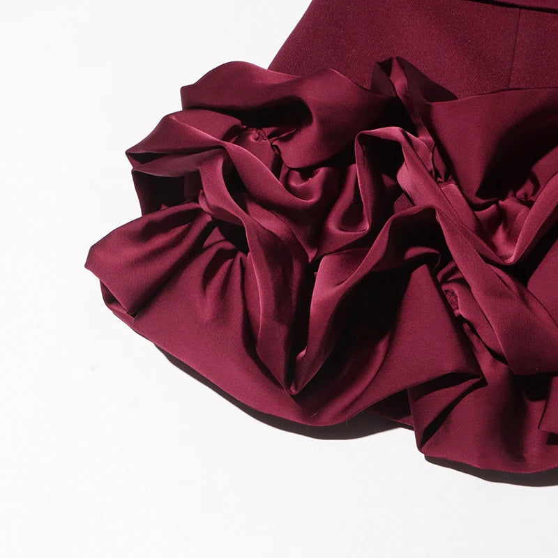 High quality high waist long sleeve V neck dress