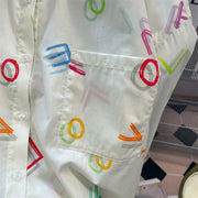 Casual Loose Letter Shirts High Quality Casual Loose Letter Shirts