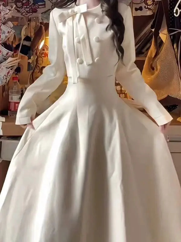 Two-piece set: jacket with waist tie and high-quality fine midi skirt