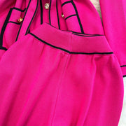 Women's Two-Piece Set Long-Sleeved Lace-up Waist V-Neck Mid-Length Knitted Cardigan Coat + Wide-Leg Pants