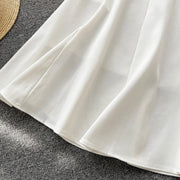 New Autumn Summer Fashion Celebrity Temperament Suit Women's Single Breasted Short Sleeved Top Medium Long Skirt
