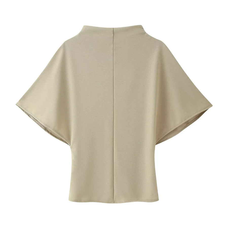 Women Trendy Skirt Set Half High Collar Top Asymmetrical Skirt New Fashion  Spring Summer Beach Holiday Skirt Set