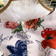 Fashion Elegant Print Sleeveless Dress Women 2026 Summer New Slim Waist Gown Ball Big Swing Robe Fresh Temperament Vestidos