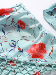 Print Tassels One-piece Long Dress Women Elegant Scarf Collar Sleeveless Backless Slim Party Dresses New Fashion Ladies Vestidos