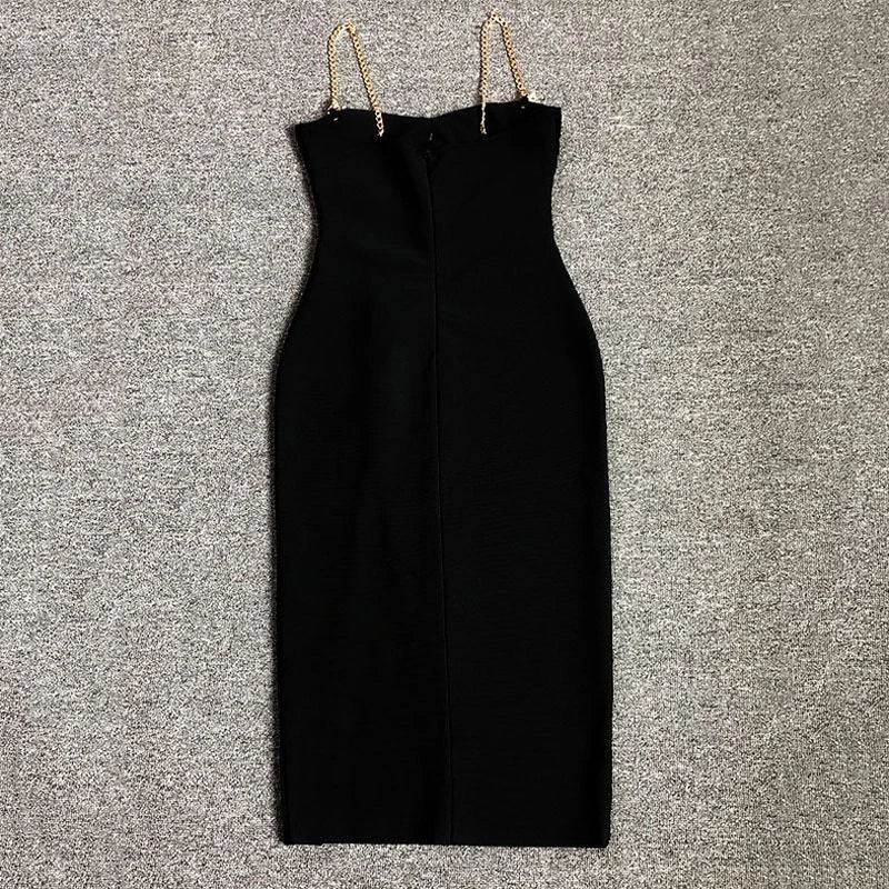 Sexy Strap Diamond Crystal Sequin Hollow Out Sleeveless Bandage Bodycon Dress High Quality