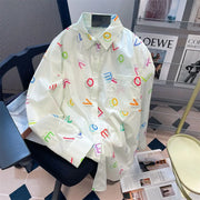 Casual Loose Letter Shirts High Quality Casual Loose Letter Shirts
