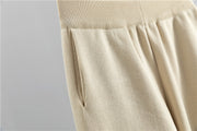 High quality cardigans V-neck sweater + vest + pencil pants three-piece set