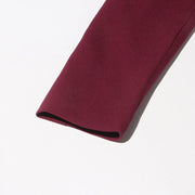 High quality high waist long sleeve V neck dress