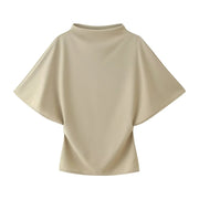 Women Trendy Skirt Set Half High Collar Top Asymmetrical Skirt New Fashion  Spring Summer Beach Holiday Skirt Set