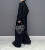High Quality Loose Wide Leg Long Sleeve Solid Color One Piece Jumpsuit