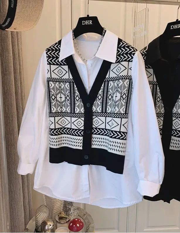 High quality comfortable and versatile long sleeve two-piece shirt