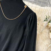 Autumn Winter Vintage Two Piece Sets Slim Fit Jacquard Floral Long Skirt and Top