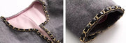 Designer Women Slim Fit Chain Woolen Tweed Jacket Shorts Two Piece Set Vintage Autumn Fashion Matching Sets High Quality Suits