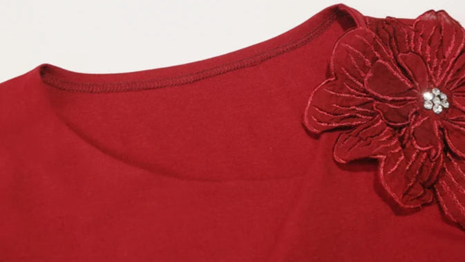 High Quality Pleated Cross Slash Neck Short Sleeve T-shirts