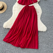 Chic Elegant Three-dimensional Ruched slim chain casual Sexy Evening Fashion fairycore women clothing Two Piece Set