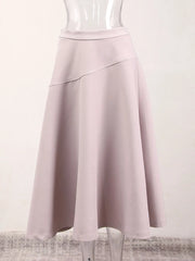 Quality Irregular Belted Jacket+Pleated Skirt 2 Piece Set
