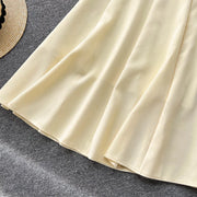 New Autumn Summer Fashion Celebrity Temperament Suit Women's Single Breasted Short Sleeved Top Medium Long Skirt