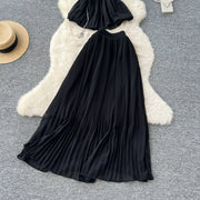 Chic Elegant Three-dimensional Ruched slim chain casual Sexy Evening Fashion fairycore women clothing Two Piece Set