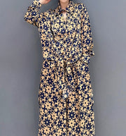 Two-pieces Long Sets For Spring Autumn Printing Long Shirt And Wide Leg Pants Casual Loose Matching Suit Clothes