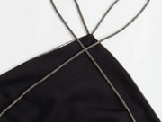 High quality long silver dresses with open back