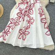 Chic vintage print sleeveless Elegant Fairy spring  Women Sundress women clothing A-line dress