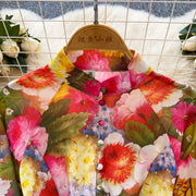 High quality long sleeve French vintage style elegant floral print dress