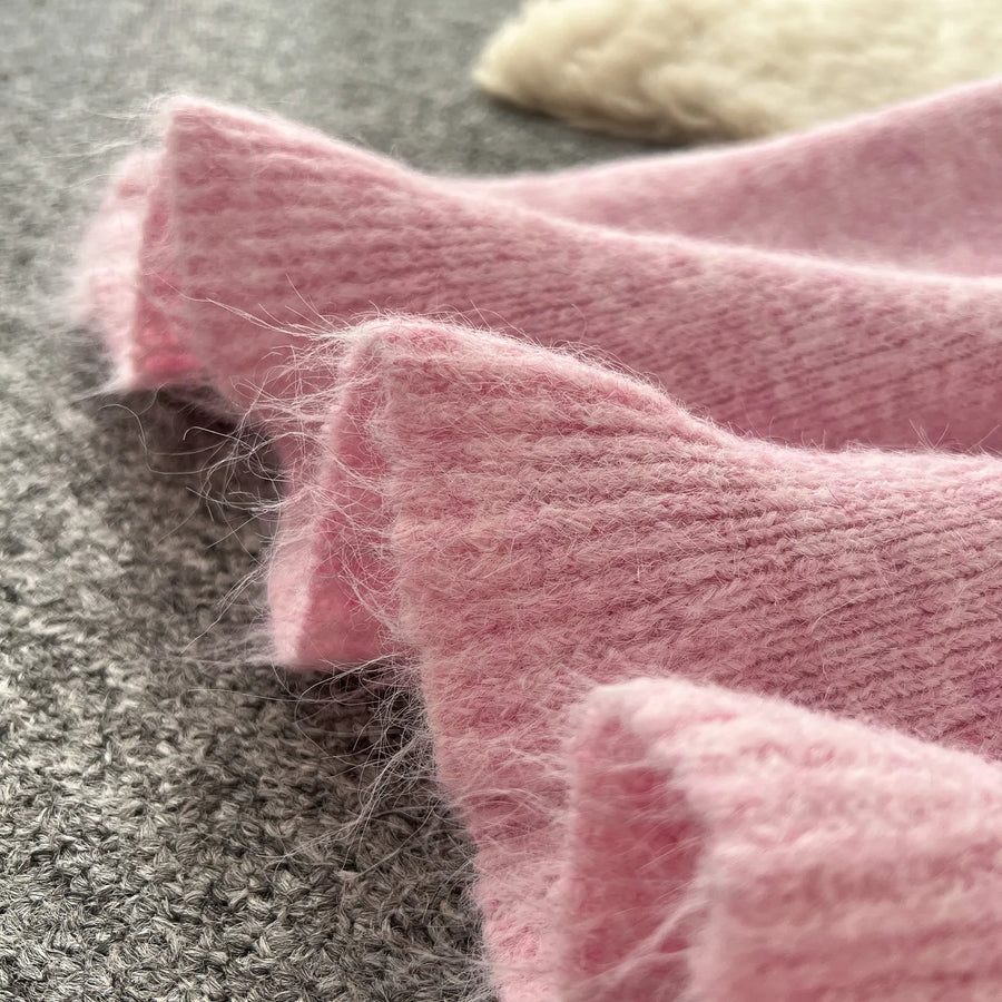 Elegant Knit Patchwork Two Pieces Sets Chic Vintage Cardigan High Waist Mesh Mermaid Skirt Casual Vacation Sets