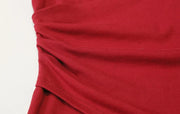 High Quality Pleated Cross Slash Neck Short Sleeve T-shirts
