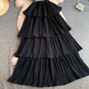 Women Long Dress Cake Dresses A Line Vestidos  Streetwear V Neck Short Sleeve Elegant Party Work Slim Fit Casual Summer