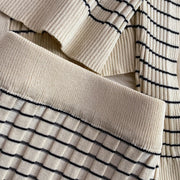 3-piece set knitted set tube skirt + high-quality knitted cardigan