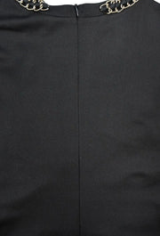 High Neck, Chain, Short Sleeve, Floor Length High Quality Wide Leg Jumpsuit