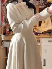 Two-piece set: jacket with waist tie and high-quality fine midi skirt