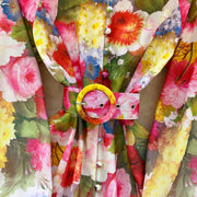 High quality long sleeve French vintage style elegant floral print dress