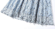 High Quality Vintage Bowknot Sleeves Lace Dress