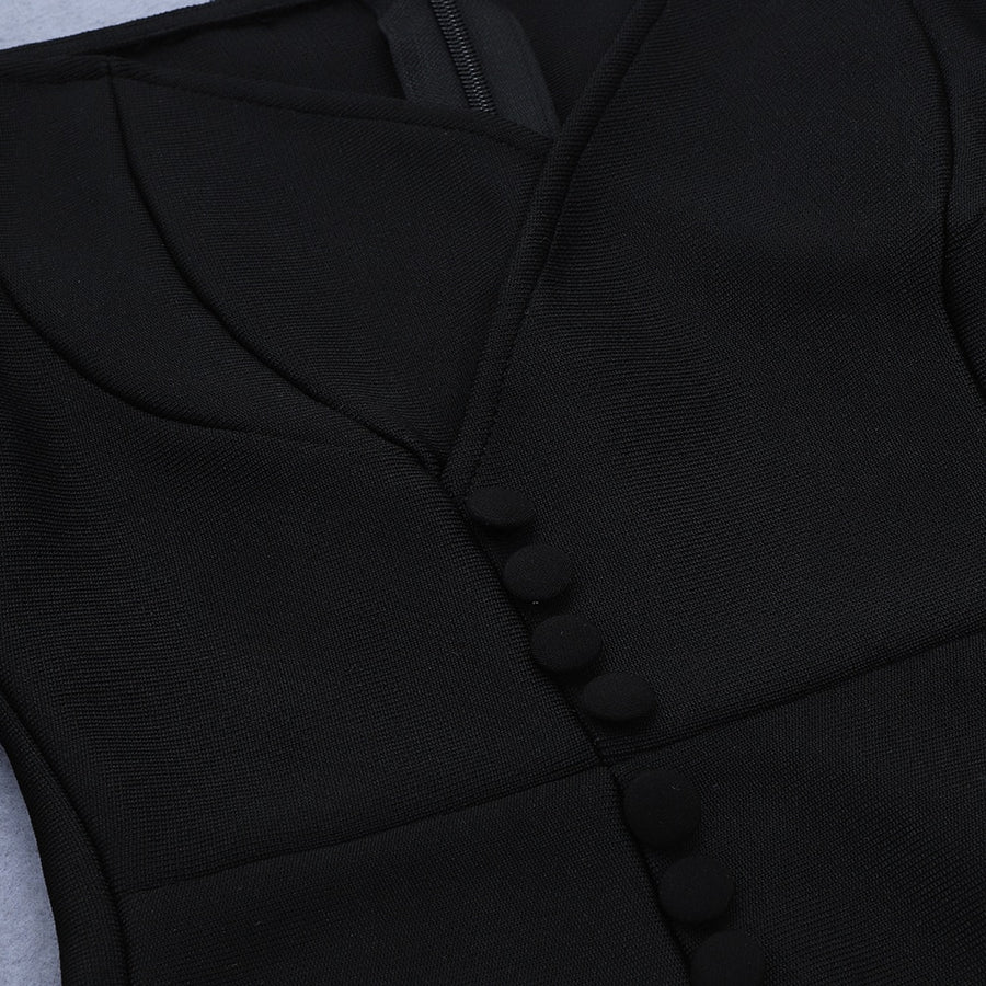 Black Long Sleeve Off Shoulder Bodycon Dress