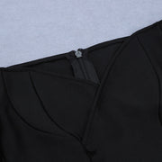 Black Long Sleeve Off Shoulder Bodycon Dress