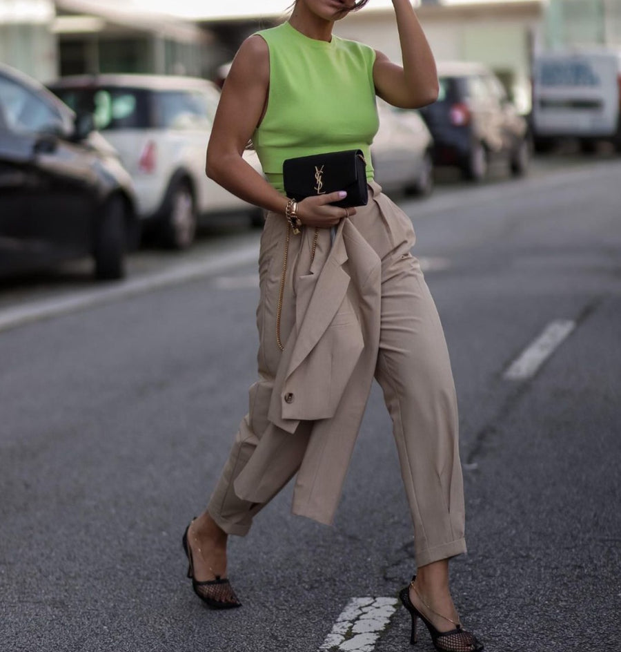 Sleeveless Bow Tie Backless Casual Tops