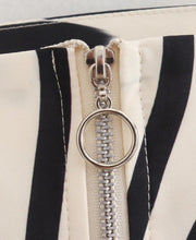 Hollow Out Waist Flare Skirt Graffiti Print Strapless Tops Set