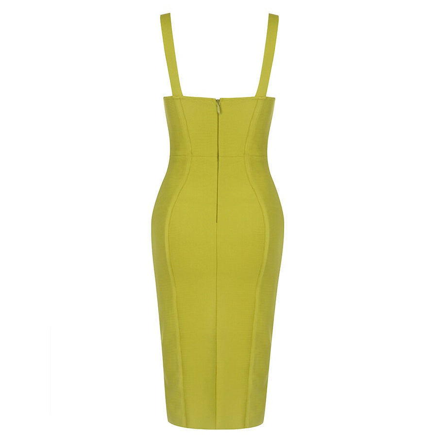 Sexy Lime Green Bandage Dress With Spaghetti Straps