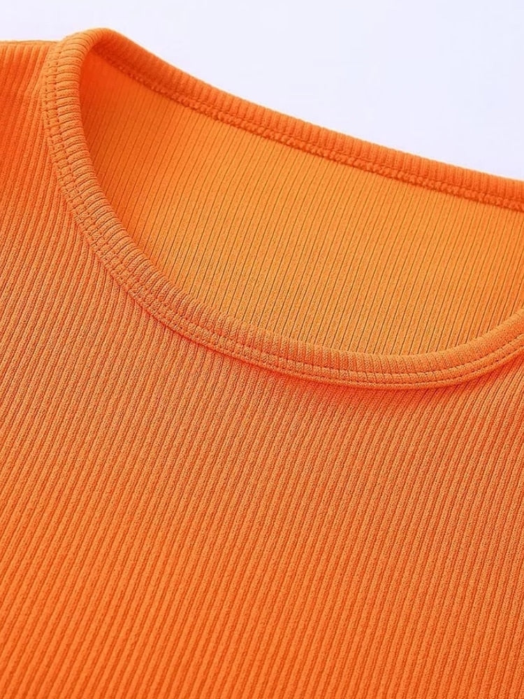 Multi-Colour Crew Neck Knit Short T-Shirt