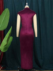 Vintage Designer High Quality Elegant Long Pencil Dress